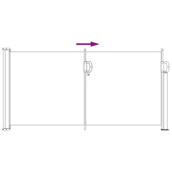 Ausziehbares Seitenmarkise 300 x 100 cm Polyester Rechteckig