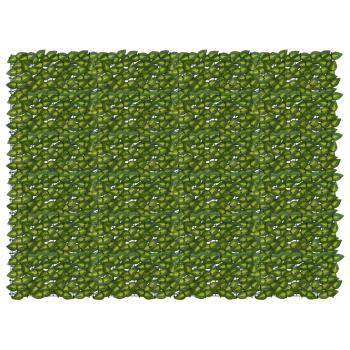 ARDEBO.de - Balkonsichtschutz mit Blättern Grün und Gelb 200 x 150 cm