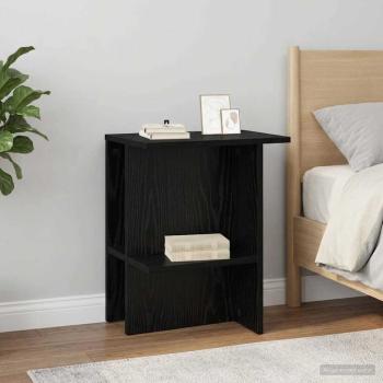 ARDEBO.de - Couchtisch Schwarz Eichen-Optik 40 x 30 x 49 cm Holzwerkstoff