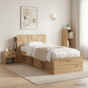 Kopfteil Schrank Artisan-Eiche 100 cm Holzwerkstoff