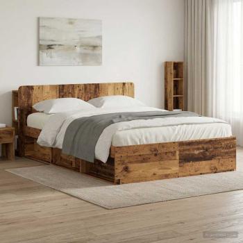 Kopfteil Schrank mit Speicher Altholz Holzwerkstoff
