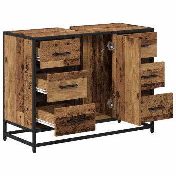 Badezimmerschrank Altholz 80 x 33 x 60 cm Holzwerkstoff