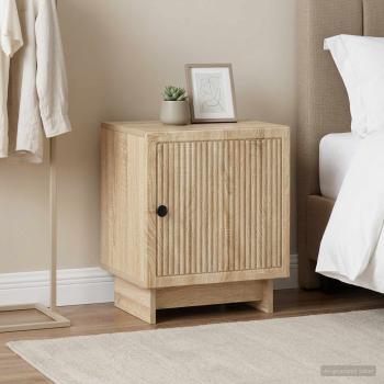 ARDEBO.de - Nachttisch 2 stk. Sonoma-Eiche 43 x 34,5 x 50 cm Holzwerkstoff