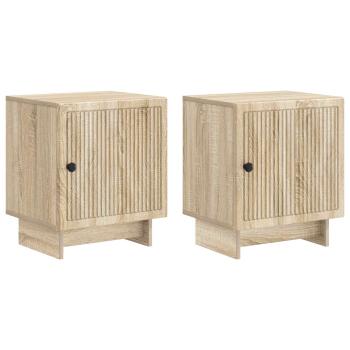 Nachttisch 2 stk. Sonoma-Eiche 43 x 34,5 x 50 cm Holzwerkstoff