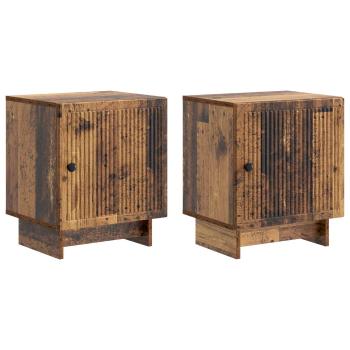Nachttisch 2 stk. Altholz 43 x 34,5 x 50 cm Holzwerkstoff