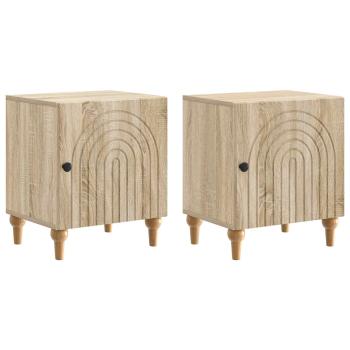 Nachttisch 2 stk. Sonoma-Eiche 43 x 34,5 x 50 cm Holzwerkstoff