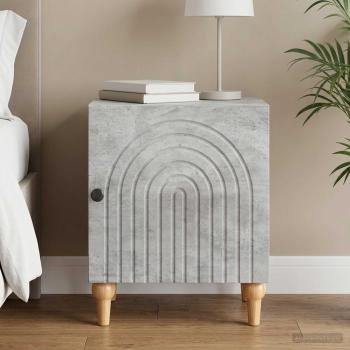 ARDEBO.de - Nachttisch Betongrau 43 x 34,5 x 50 cm Holzwerkstoff