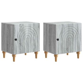 Nachttisch 2 stk. Graues Sonoma 43 x 34,5 x 50 cm Holzwerkstoff