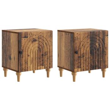 Nachttisch 2 stk. Altholz 43 x 34,5 x 50 cm Holzwerkstoff