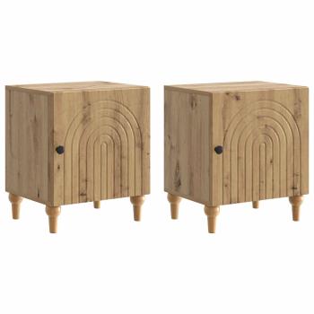 Nachttisch 2 stk. Artisan-Eiche 43 x 34,5 x 50 cm Holzwerkstoff