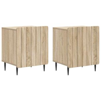 Nachttisch 2 Stk. Sonoma-Eiche 43 x 34,5 x 52 cm Holzwerkstoff