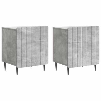 Nachttisch 2 Stk. Betongrau 43 x 34,5 x 52 cm Holzwerkstoff