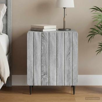 ARDEBO.de - Nachttisch Sonoma-Grau 43 x 34,5 x 52 cm Holzwerkstoff