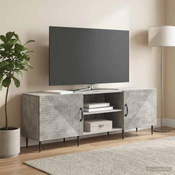 ARDEBO.de - TV-Schränk 150 x 31 x 50 cm Betongrau Holzwerkstoff