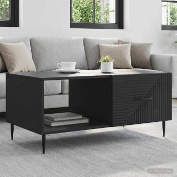 ARDEBO.de - Couchtisch Schwarz 90 x 50 x 40 cm Holzwerkstoff