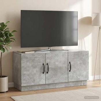 ARDEBO.de - TV-Schränk Betongrau 99 x 34,5 x 47 cm Holzwerkstoff