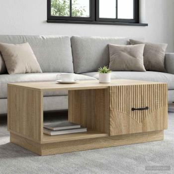 ARDEBO.de - Couchtisch Sonoma-Eiche 90 x 50 x 37 cm Holzwerkstoff