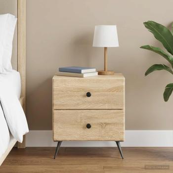 ARDEBO.de - Nachttisch Sonoma-Eiche 43 x 34,5 x 47,5 cm Holzwerkstoff