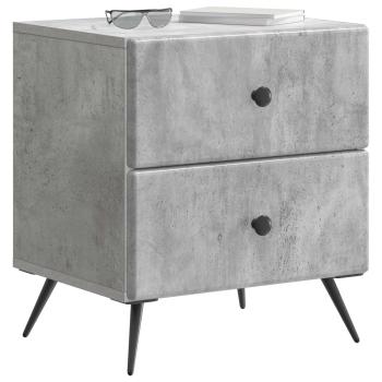 Nachttisch Betongrau 43 x 34,5 x 47,5 cm Holzwerkstoff