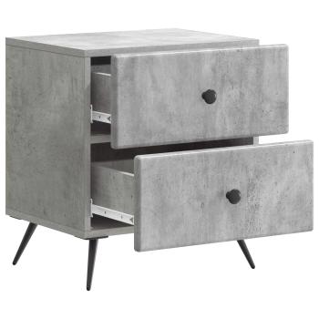 Nachttisch Betongrau 43 x 34,5 x 47,5 cm Holzwerkstoff
