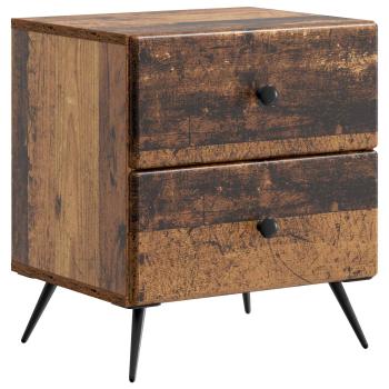 Nachttisch 2 Stk. Altholz 43 x 34,5 x 47,5 cm Holzwerkstoff