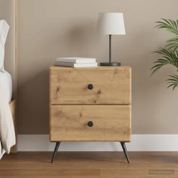 ARDEBO.de - Nachttisch Artisan-Eiche 43 x 34,5 x 47,5 cm Holzwerkstoff