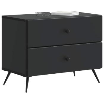 Nachttisch Schwarz 62 x 34,5 x 47,5 cm Holzwerkstoff