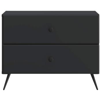 Nachttisch Schwarz 62 x 34,5 x 47,5 cm Holzwerkstoff