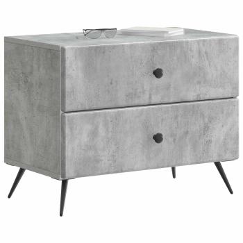 Nachttisch Betongrau 62 x 34,5 x 47,5 cm Holzwerkstoff