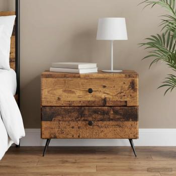 ARDEBO.de - Nachttisch Altholz 62 x 34,5 x 47,5 cm Holzwerkstoff