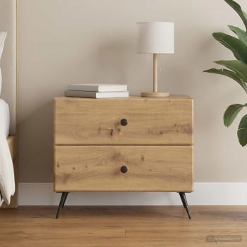 ARDEBO.de - Nachttisch Artisan-Eiche 62 x 34,5 x 47,5 cm Holzwerkstoff