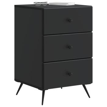Nachttisch Schwarz 43 x 41 x 66,5 cm Holzwerkstoff