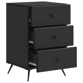 Nachttisch Schwarz 43 x 41 x 66,5 cm Holzwerkstoff
