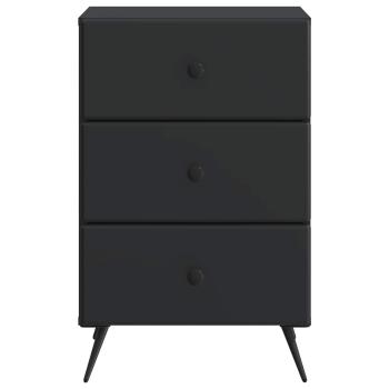 Nachttisch Schwarz 43 x 41 x 66,5 cm Holzwerkstoff