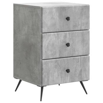 Nachttisch Betongrau 43 x 41 x 66,5 cm Holzwerkstoff