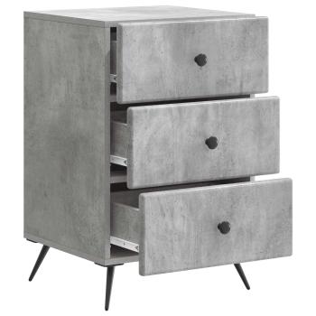 Nachttisch Betongrau 43 x 41 x 66,5 cm Holzwerkstoff