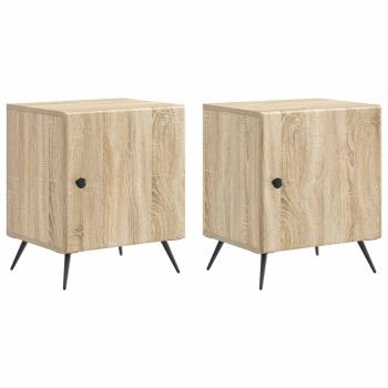 Nachttisch 2 stk. Sonoma-Eiche 43 x 34,5 x 50 cm Holzwerkstoff