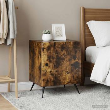 Nachttisch 2 stk. Ger?ucherte Eiche 43 x 34,5 x 50 cm
