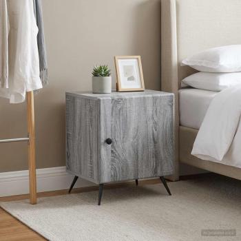 ARDEBO.de - Nachttisch 2 stk. Graues Sonoma 43 x 34,5 x 50 cm Holzwerkstoff