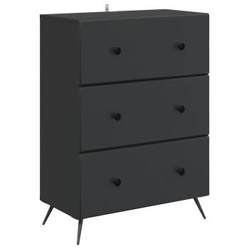 Schubladenschrank 66 x 34,5 x 90 cm Holzwerkstoff Schwarz