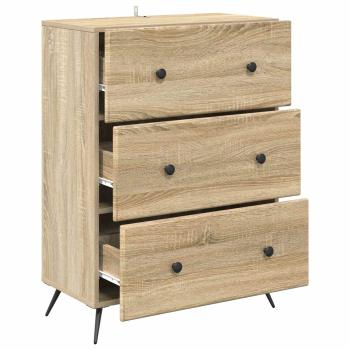 Schubladenschrank 66 x 34,5 x 90 cm Holzwerkstoff Sonoma-Eiche