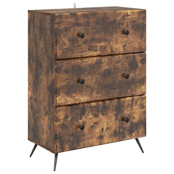 Schubladenschrank 66 x 34,5 x 90 cm Holzwerkstoff R?uchereiche