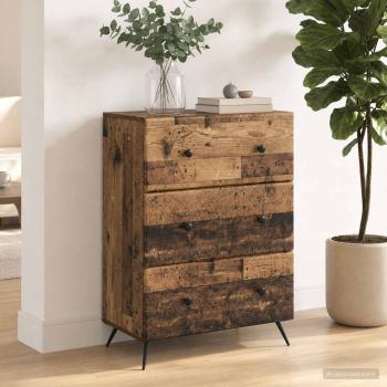 Schubladenschrank 66 x 34,5 x 90 cm Holzwerkstoff Altholz