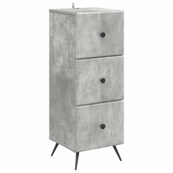 Schubladenschrank Betongrau 33 x 34,5 x 90 cm Holzwerkstoff