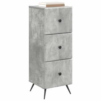 Schubladenschrank Betongrau 33 x 34,5 x 90 cm Holzwerkstoff