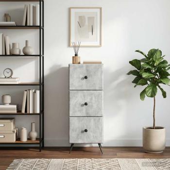 Schubladenschrank Betongrau 33 x 34,5 x 90 cm Holzwerkstoff