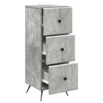 Schubladenschrank Betongrau 33 x 34,5 x 90 cm Holzwerkstoff
