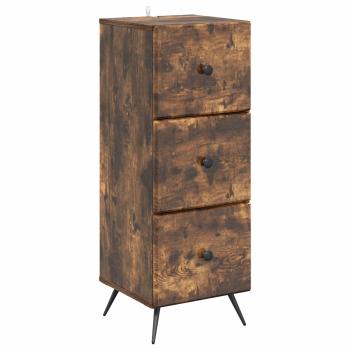 Schubladenschrank Ger?ucherte Eiche 33 x 34,5 x 90 cm