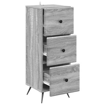 Schubladenschrank Graues Sonoma 33 x 34,5 x 90 cm Holzwerkstoff