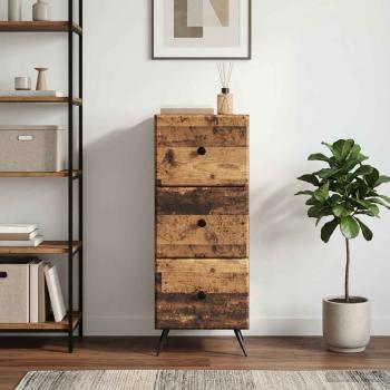 ARDEBO.de - Schubladenschrank Altholz 33 x 34,5 x 90 cm Holzwerkstoff